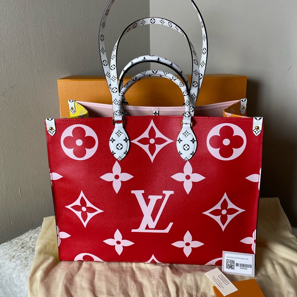 Louis Vuitton ONTHEGO Tote Giant Red PINK Monogram